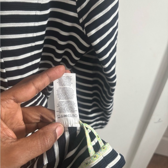 Cabi Trench Coat Maritime M Navy Striped Double Breasted Nautical Mod Jacket - Picture 5 of 8